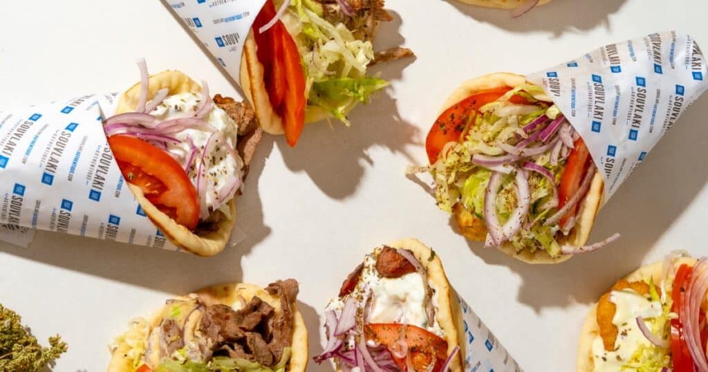 Traditional Gyro Meat in Greece