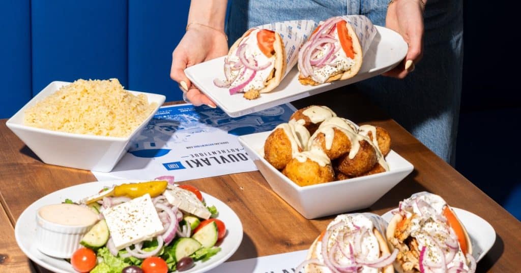 greek pita with fries