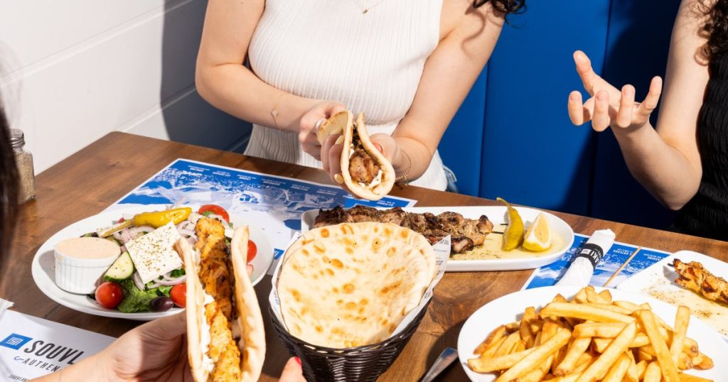 Greek gyro with fries
